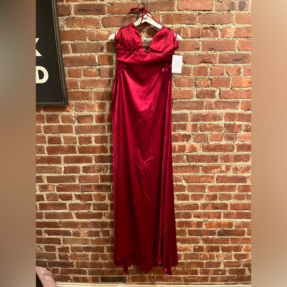 Alamour The Label Loretta Gown in Deep Red NWT